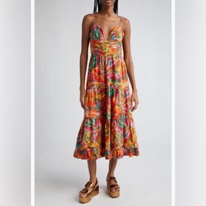 FARM Rio Multicolor Floral Midi Dress